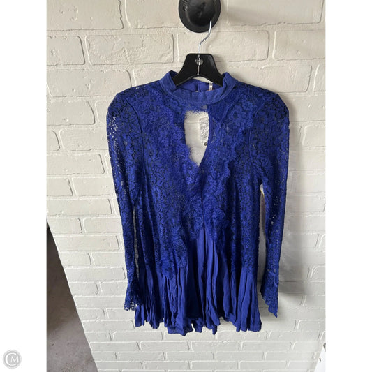 Tunic Long Sleeve By Free People In Blue, Size: Xs