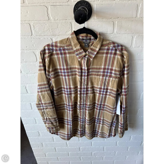 Top Long Sleeve By Eddie Bauer In Tan, Size: M