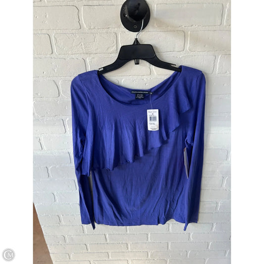Top Long Sleeve By Ralph Lauren Blue Label In Blue, Size: L