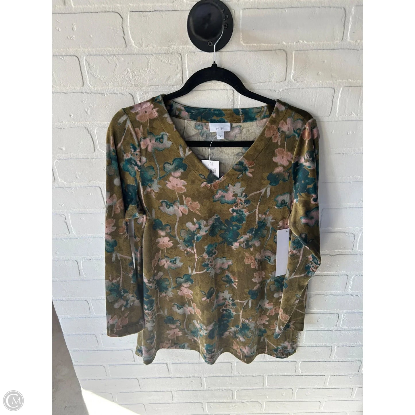 Top Long Sleeve By J. Jill In Green, Size: S