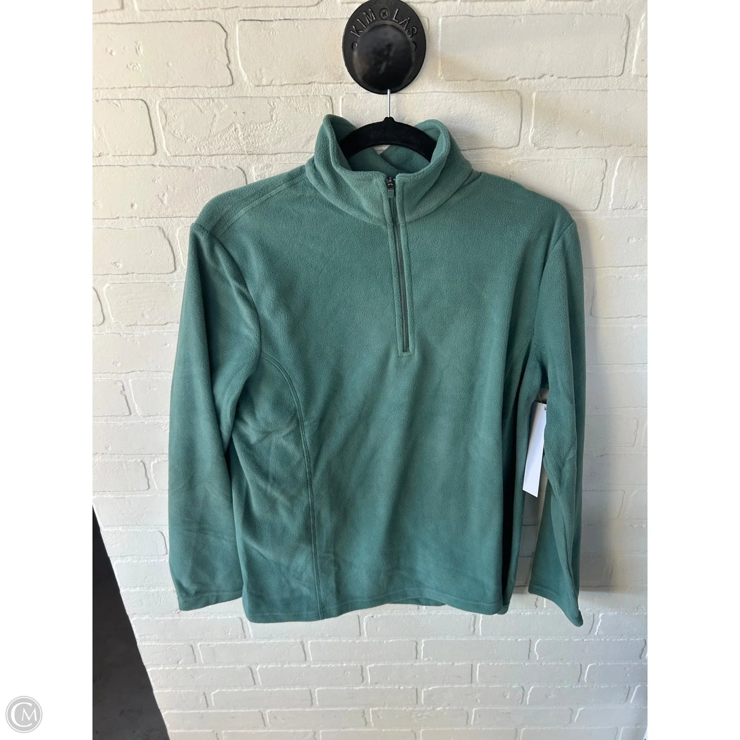 Jacket Fleece By Lands End In Green, Size: M
