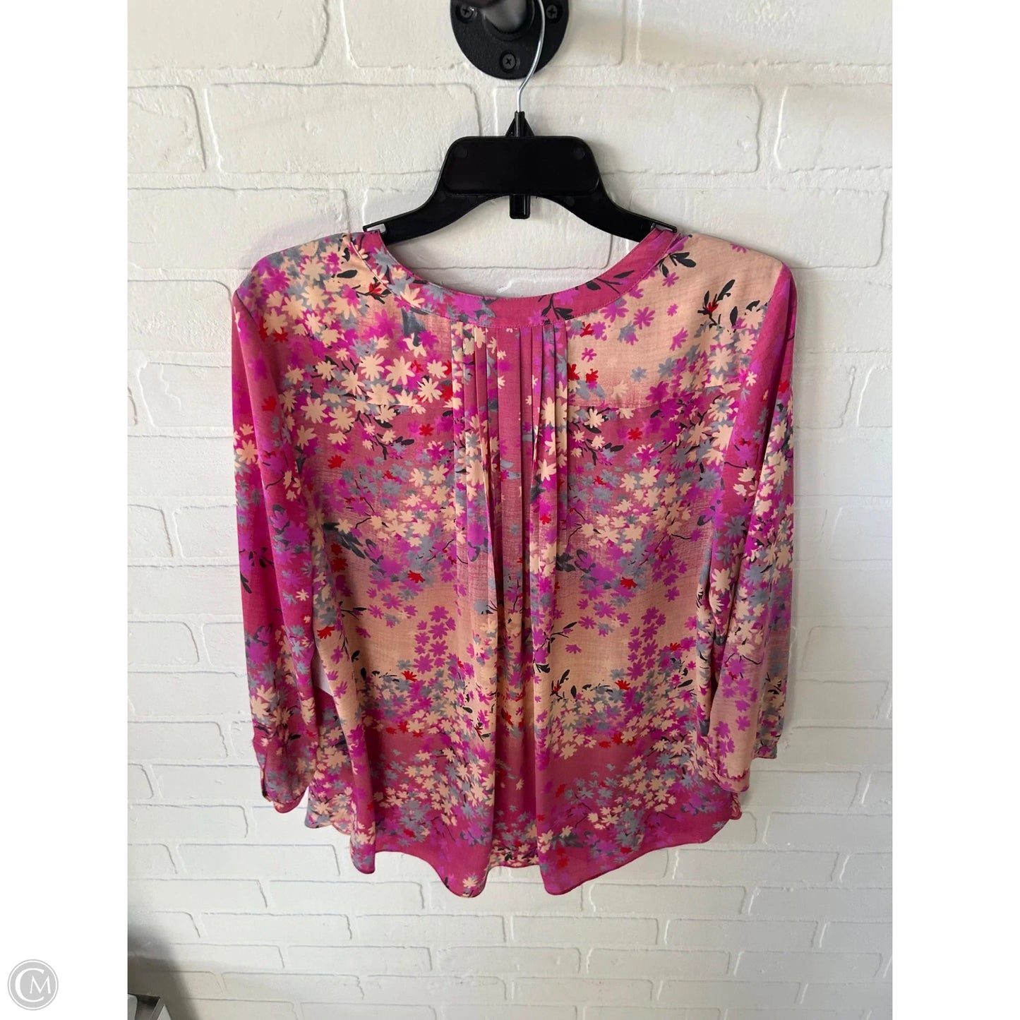 Top Long Sleeve By Not Your Daughters Jeans In Pink, Size: L