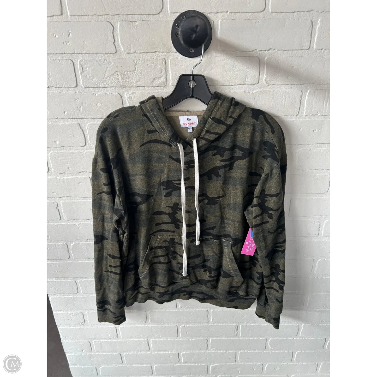 Sweatshirt Hoodie By Sundry In Green, Size: S