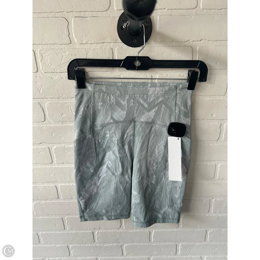 Athletic Shorts By Lululemon In Green & White, Size: 4