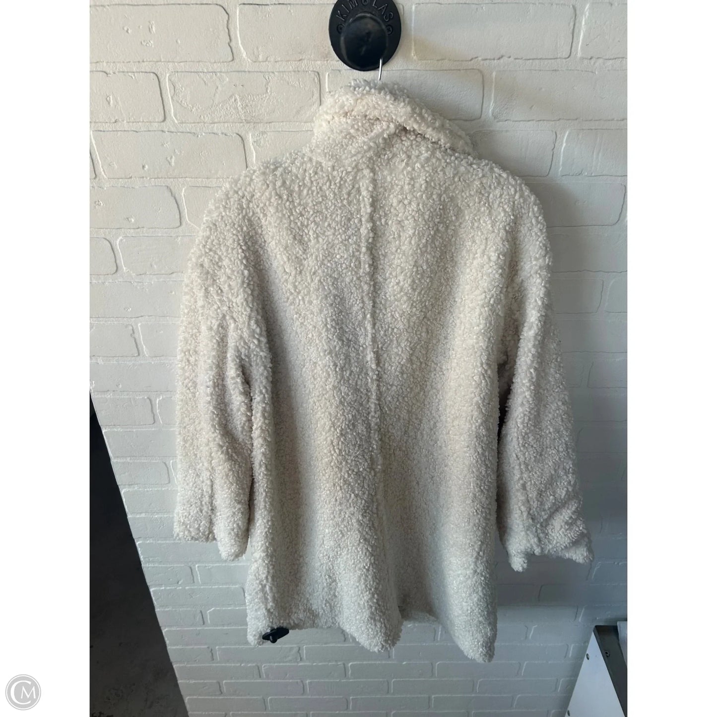 Coat Faux Fur & Sherpa By A New Day In Cream, Size: M