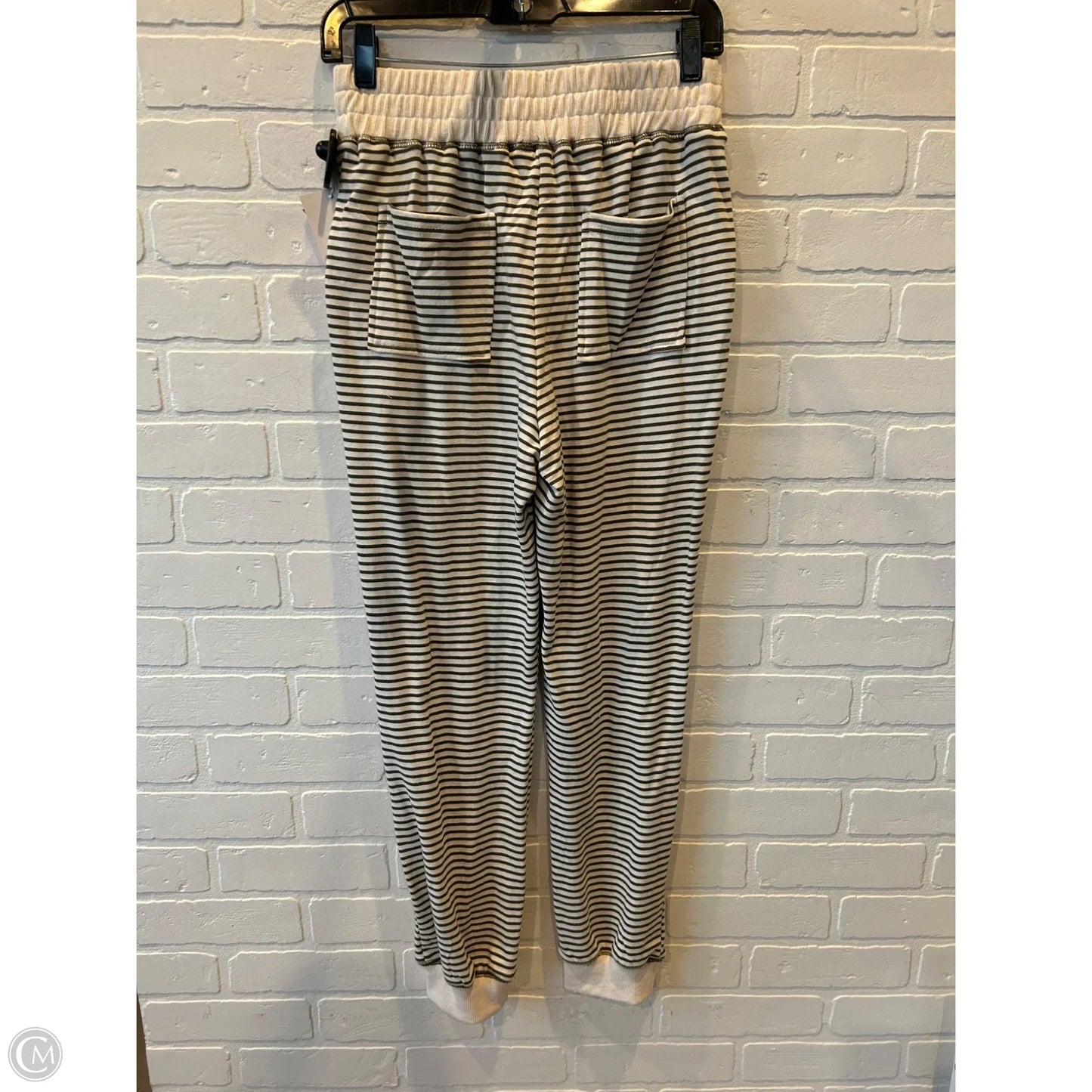 Lounge Set Pants By By The River In Cream & Green, Size: S