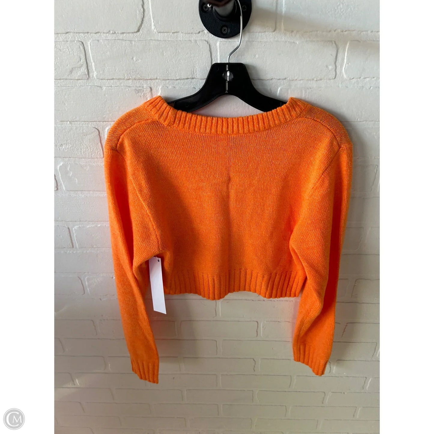 Sweater Cardigan By Divided In Orange, Size: Xs