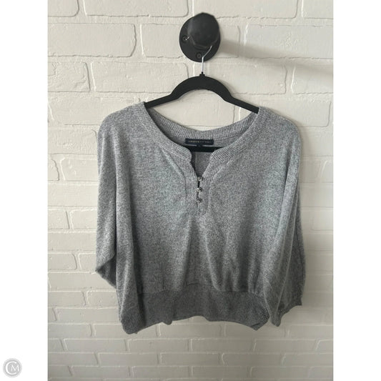 Top Long Sleeve By Adrienne Vittadini In Grey, Size: Xl