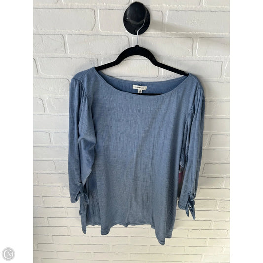 Top 3/4 Sleeve By Max Studio In Blue, Size: 2x
