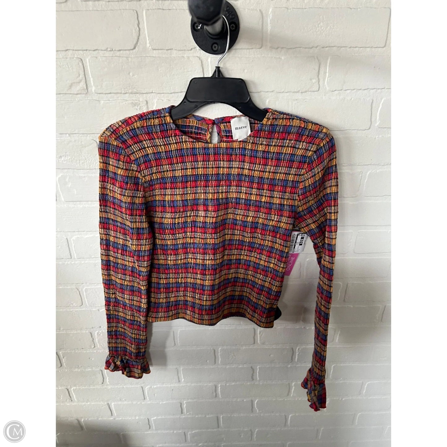 Top Long Sleeve By Maeve In Red, Size: S