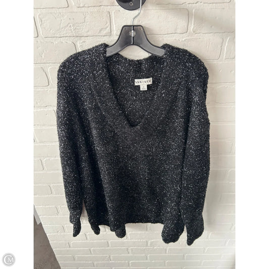 Sweater By Ava & Viv In Black & Silver, Size: 2x