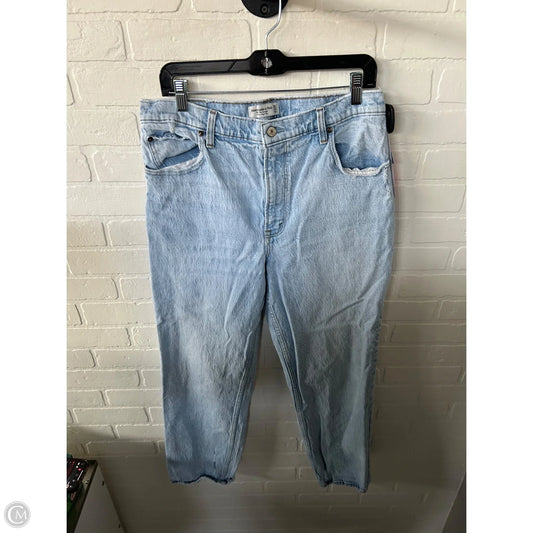 Jeans Straight By Abercrombie And Fitch In Blue Denim, Size: 14