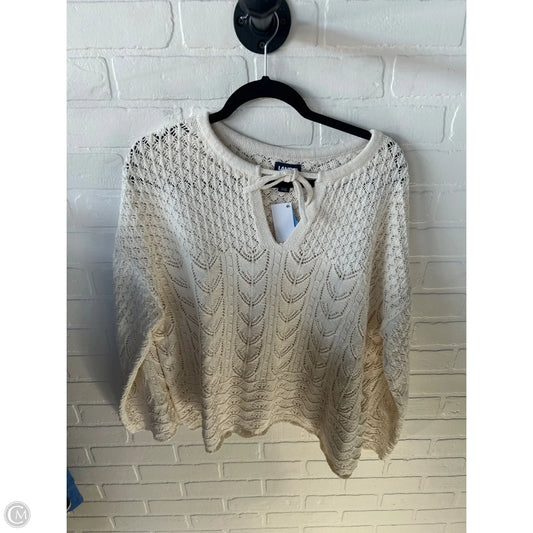 Sweater By Lands End In Cream, Size: 1x