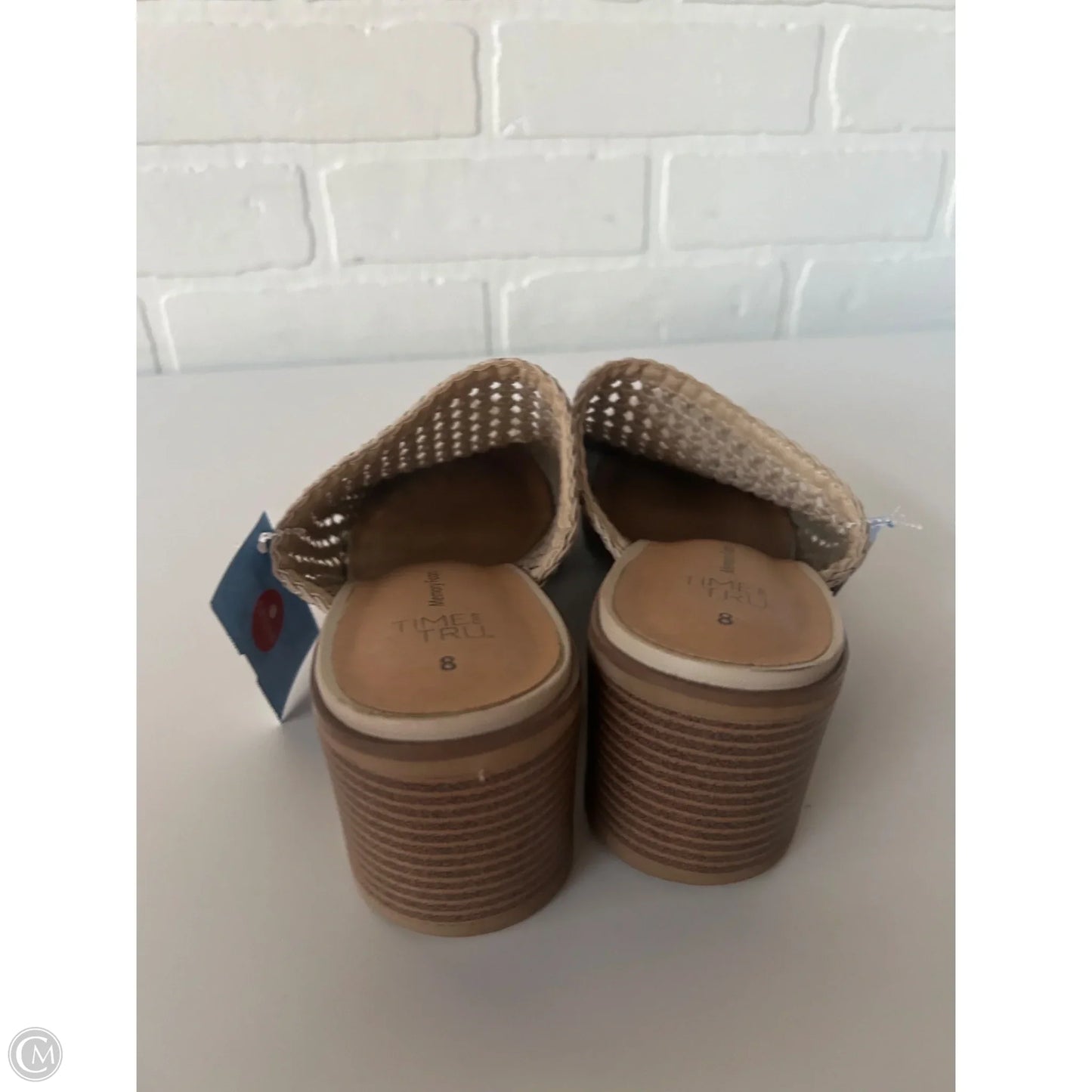 Shoes Heels Block By Time And Tru In Cream, Size: 8