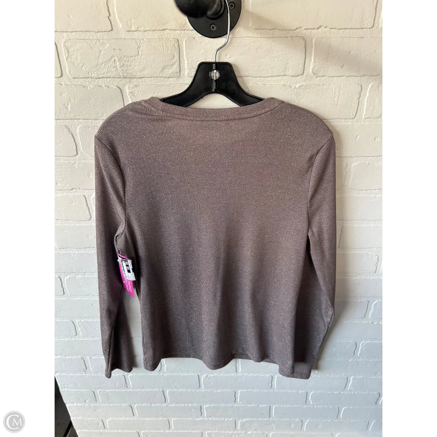 Top Long Sleeve By A New Day In Brown, Size: L