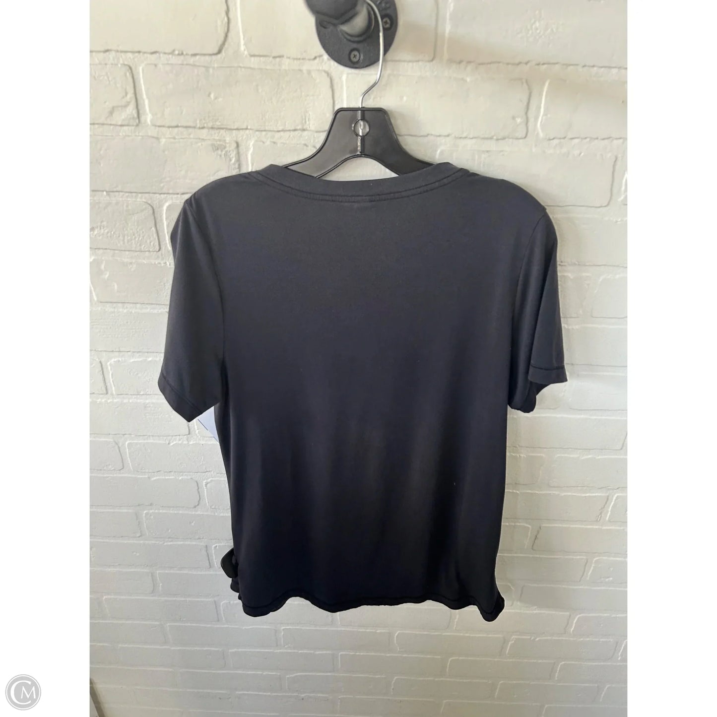 Athletic Top Short Sleeve By Athleta In Black, Size: M