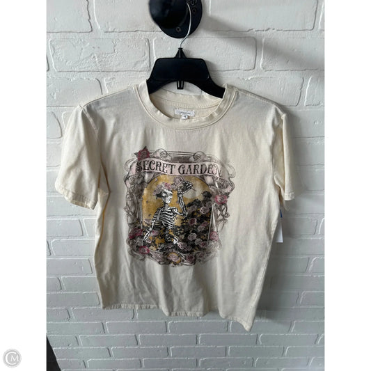 Top Short Sleeve Basic By Maurices In Cream, Size: Xs