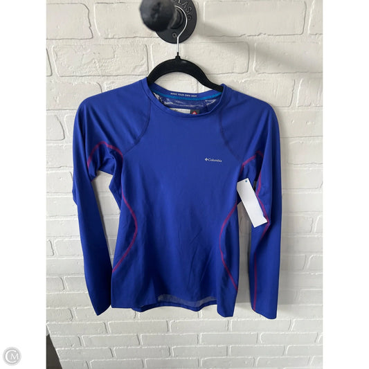 Athletic Top Long Sleeve Crewneck By Columbia In Blue, Size: S