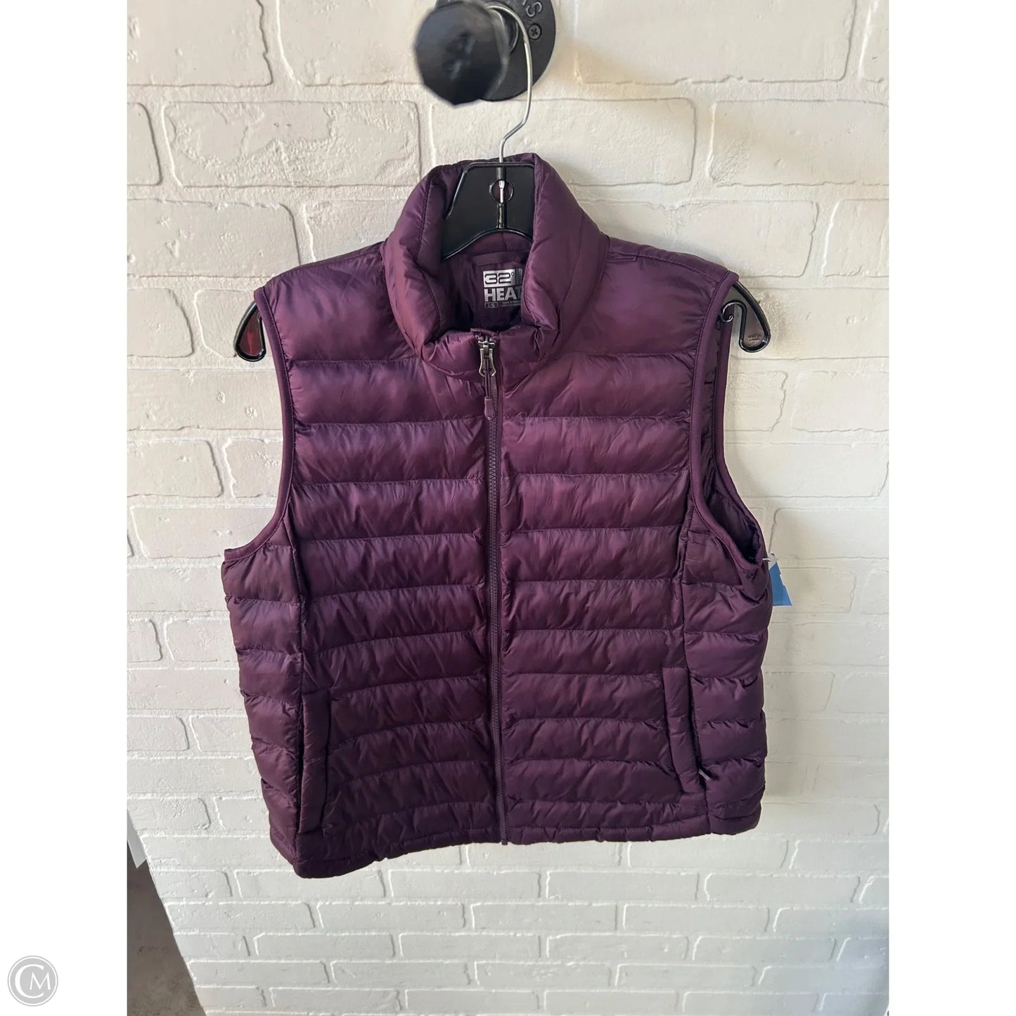 Vest Puffer & Quilted By 32 Degrees In Purple, Size: L