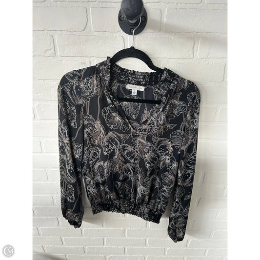 Top Long Sleeve By Allison Joy In Black, Size: M
