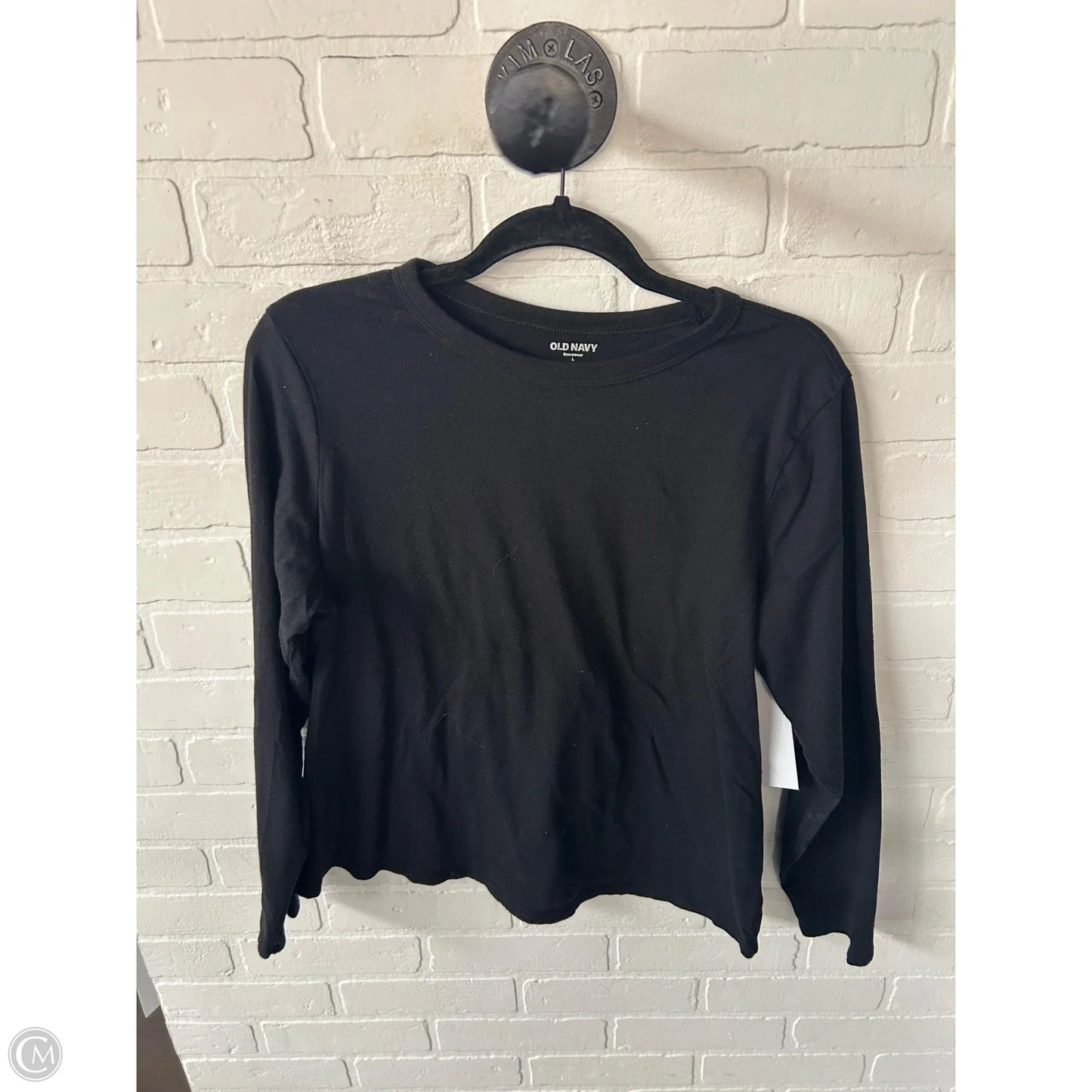 Top Long Sleeve Basic By Old Navy In Black, Size: L
