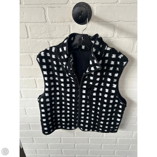 Vest Fleece By Clothes Mentor In Black & White, Size: M