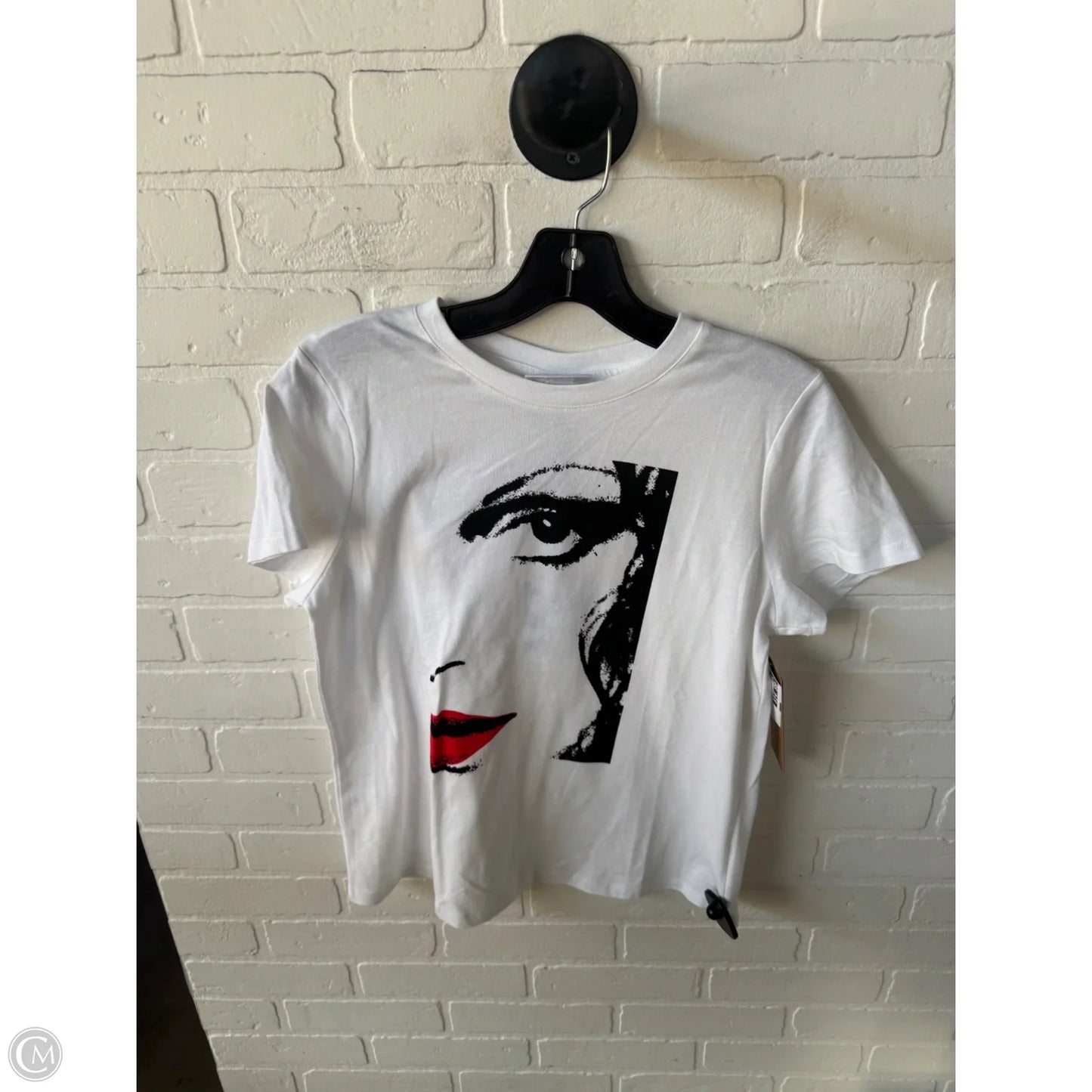 Top Short Sleeve Designer By Diane Von Furstenberg In White, Size: S