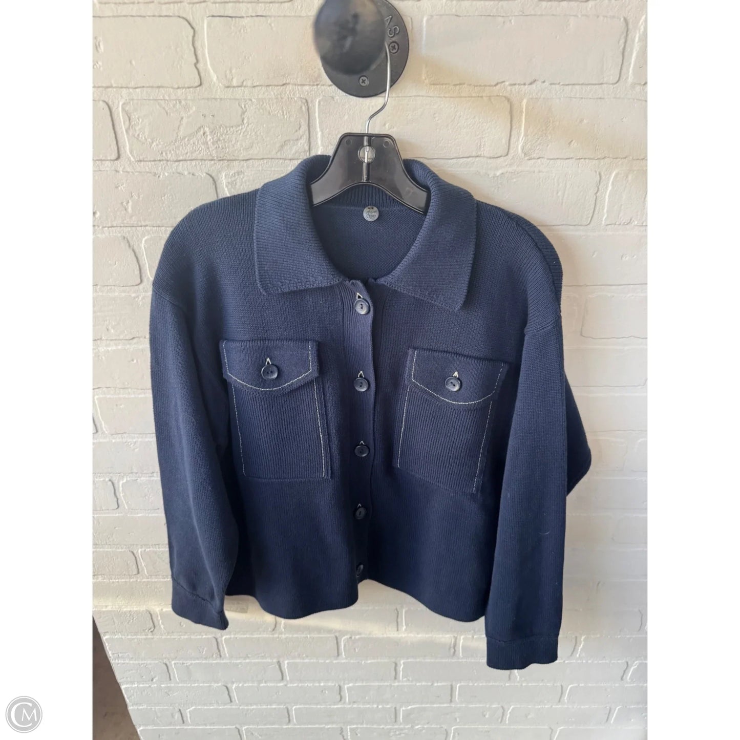 Sweater Cardigan By Margaret Oleary In Blue, Size: S