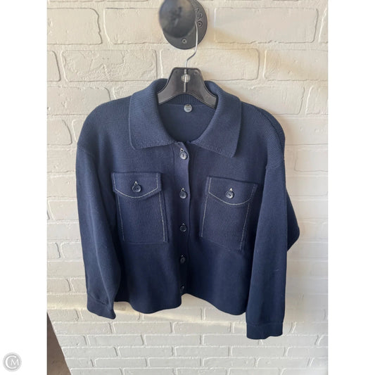 Sweater Cardigan By Margaret Oleary In Blue, Size: S