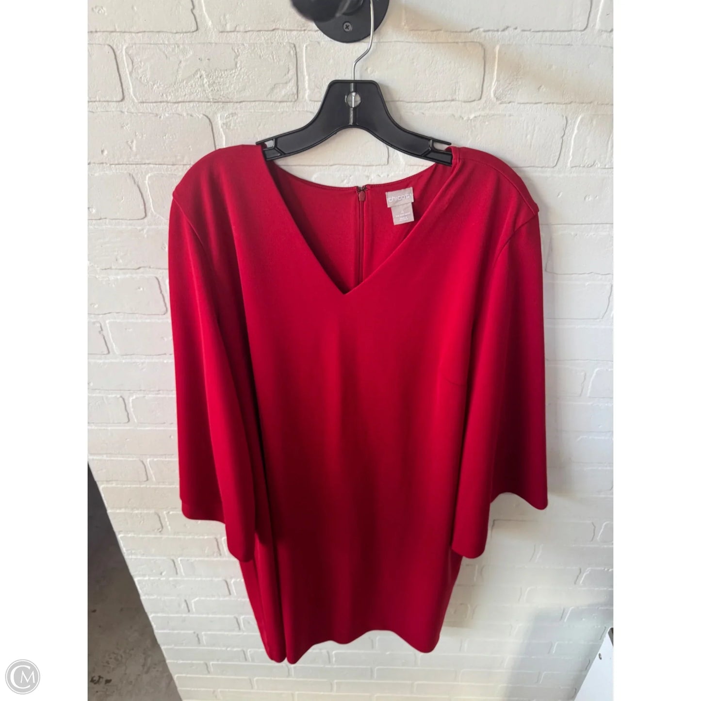 Dress Work By Chicos In Red, Size: 2x