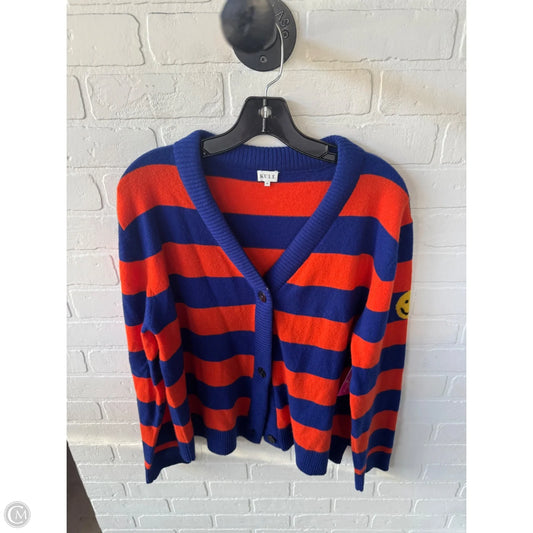 Sweater Cardigan Cashmere By Kule In Blue & Orange, Size: M