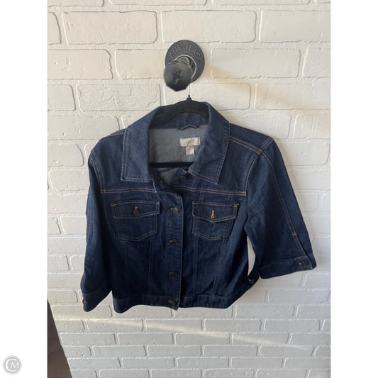 Jacket Denim By Loft In Blue Denim, Size: L