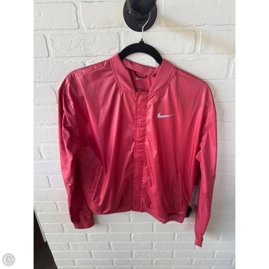 Athletic Jacket By Nike Apparel In Pink, Size: S