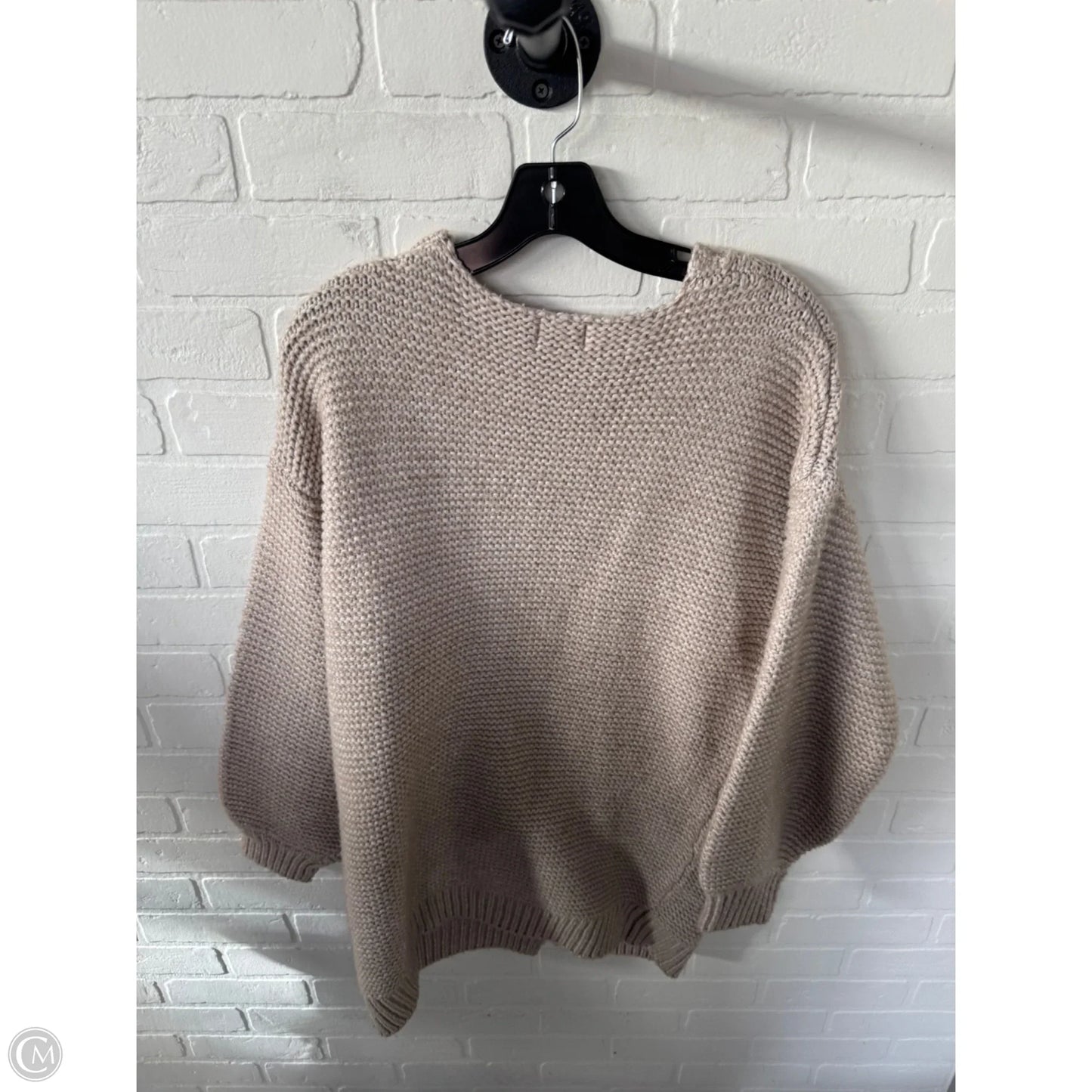 Sweater Cardigan By Pink Lily In Tan, Size: S