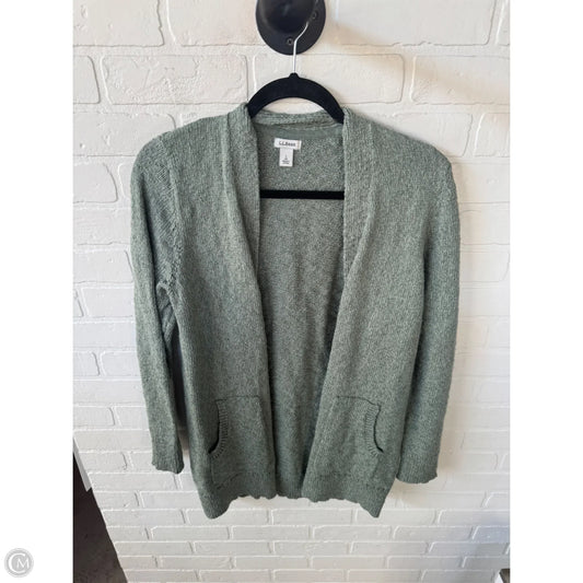 Sweater Cardigan By L.l. Bean In Green, Size: L