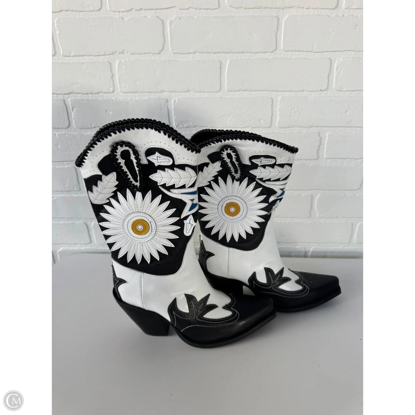 Boots Western By Jeffrey Campbell In Black & White, Size: 7
