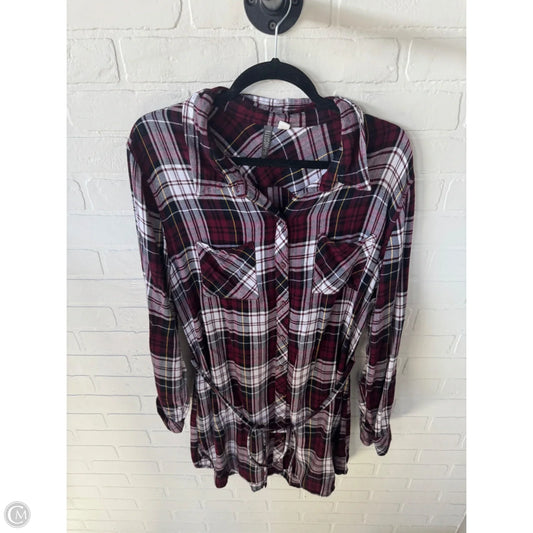 Dress Casual Short By Allison Joy In Black & Red, Size: L