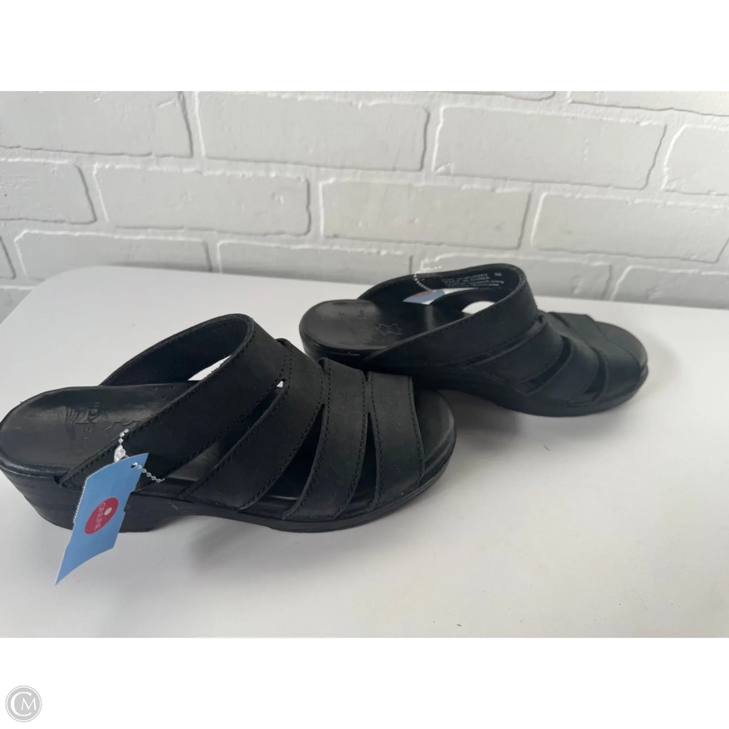 Sandals Heels Wedge By Dansko In Black, Size: 7.5