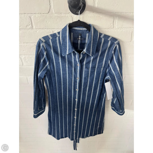 Dress Casual Short By 7 For All Mankind In Blue Denim, Size: S