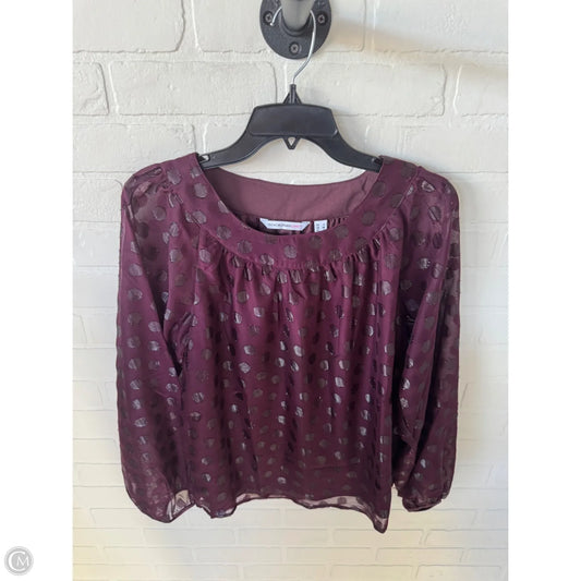 Top Long Sleeve By Isaac Mizrahi Live Qvc In Purple, Size: S