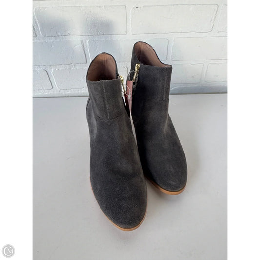 Boots Ankle Heels By Anthropologie In Grey, Size: 7.5