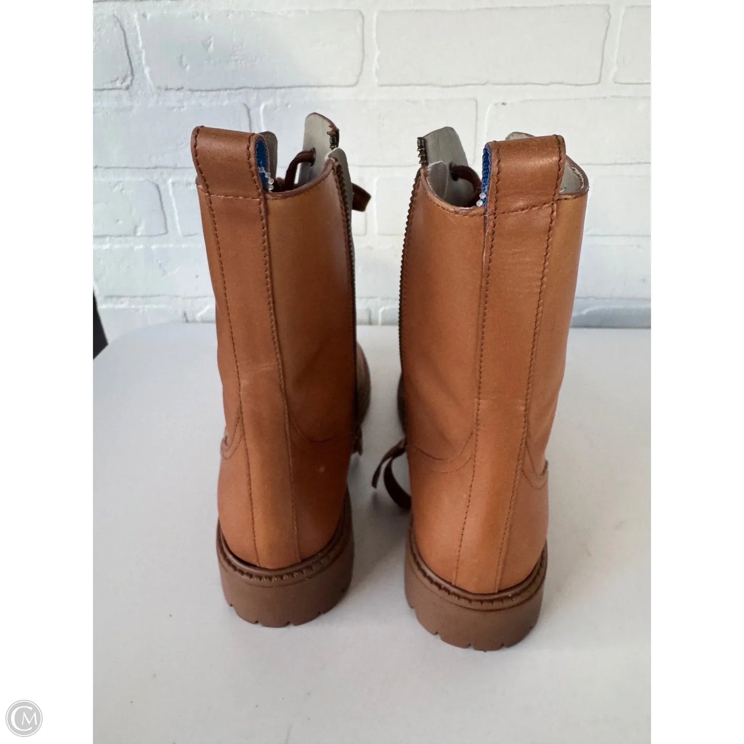 Boots Mid-calf Flats By Boden In Brown, Size: 8