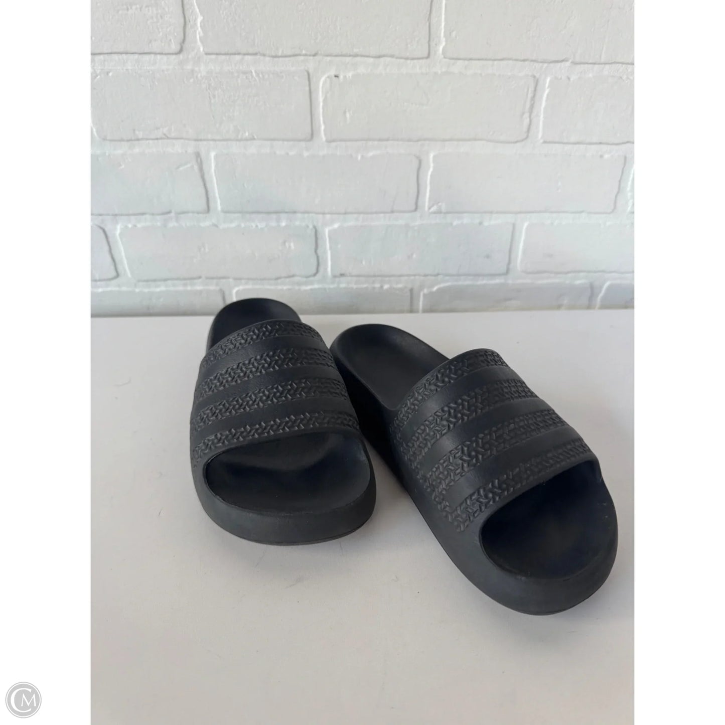 Sandals Flats By Adidas In Black, Size: 8