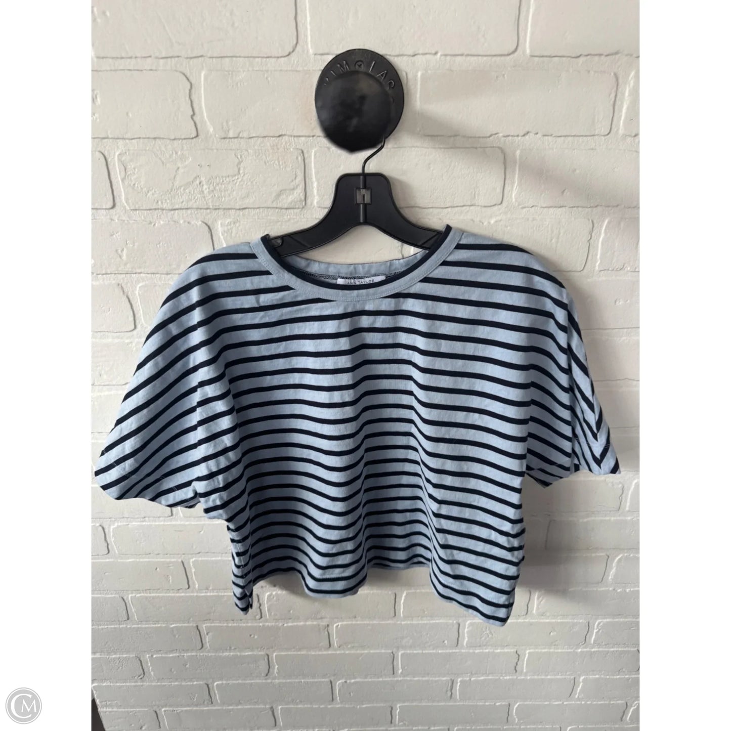 Top Short Sleeve By Ann Taylor In Blue, Size: S