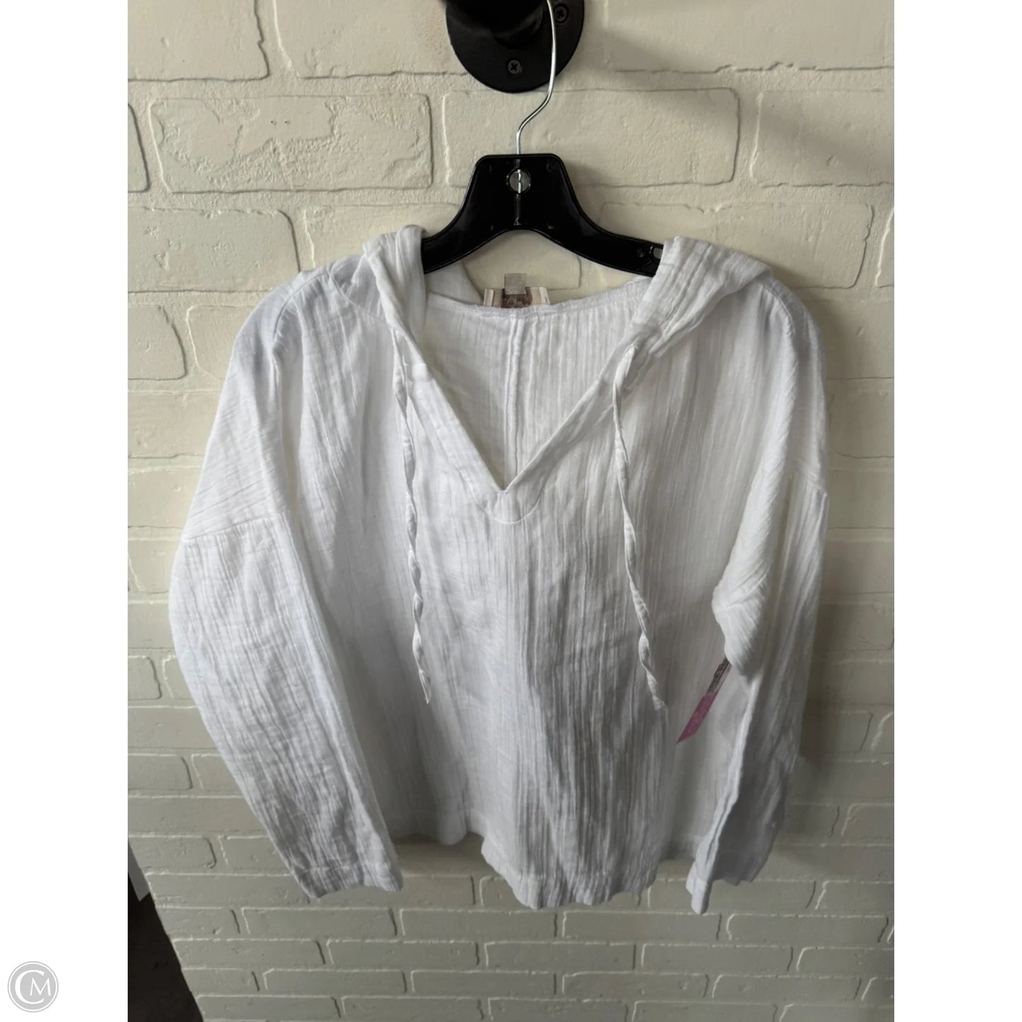 Top Long Sleeve By Loft In White, Size: S