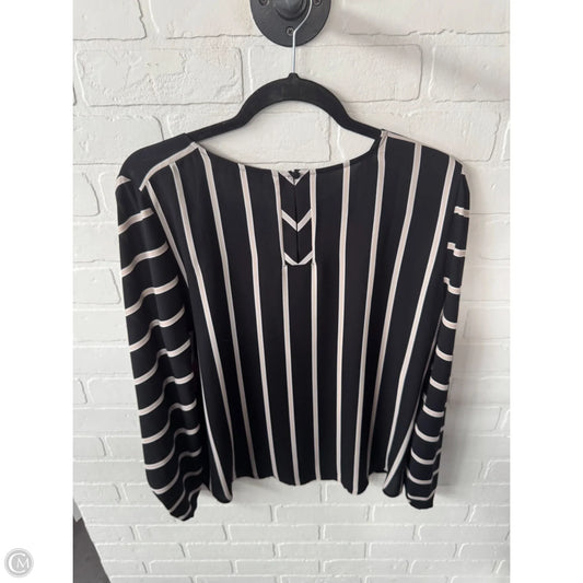 Top Long Sleeve By Loft In Black & Tan, Size: S