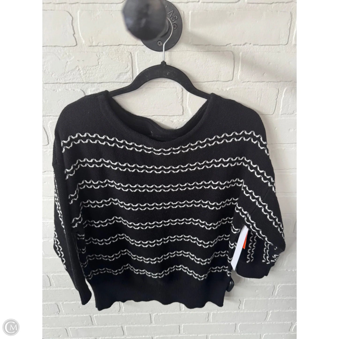 Sweater By Ann Taylor In Black & White, Size: L