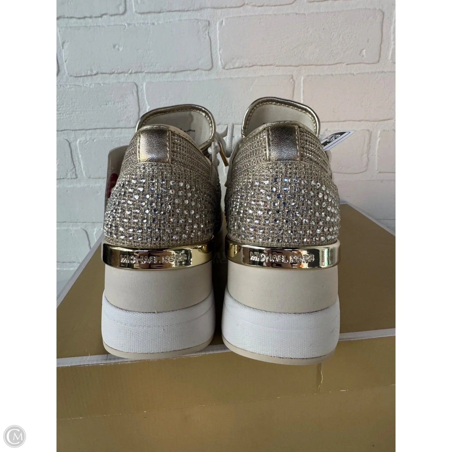 Shoes Designer By Michael Kors In Gold & Tan, Size: 7