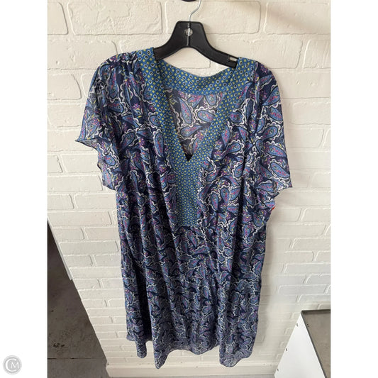 Dress Casual Midi By London Times In Blue, Size: 2x