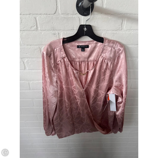 Top Long Sleeve By Inc In Pink, Size: Xl